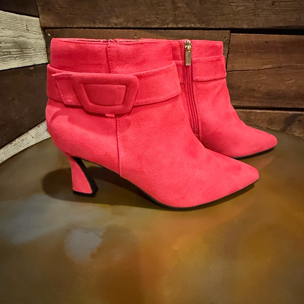 Stylish Hot Pink Ankle Boots